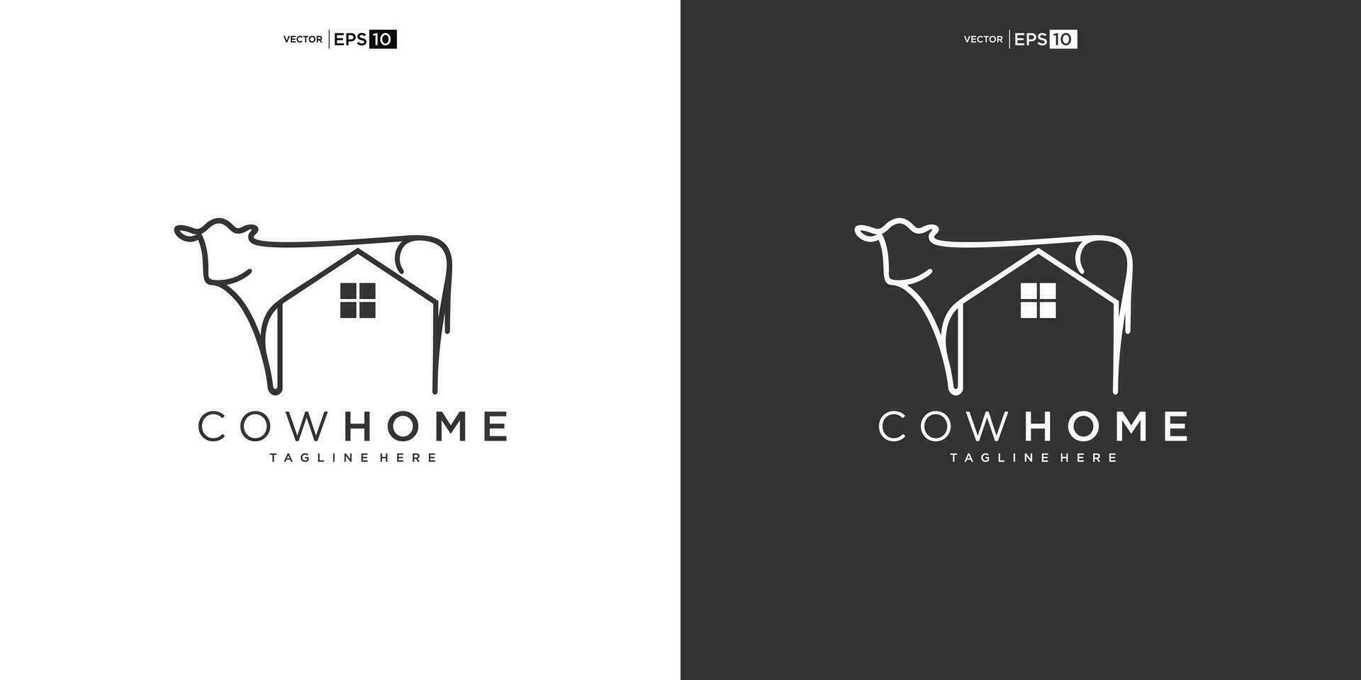 toro, vaca, angus, vacas con casa para hogar real inmuebles residencial hipoteca Departamento edificio logo diseño vector