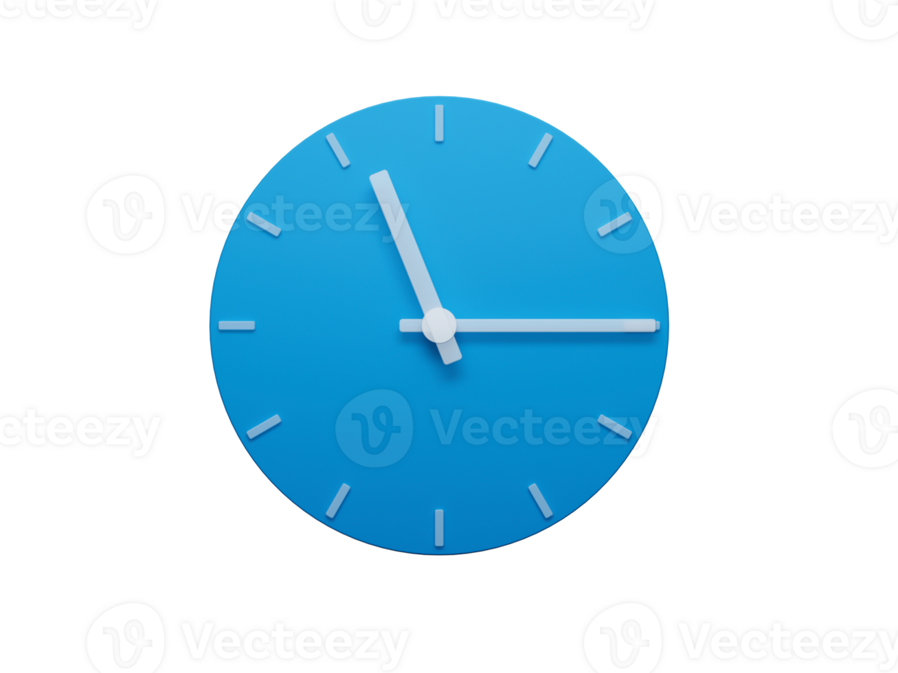 Minimal Clock time quarter past eleven o'clock or Eleven Fifteen 3d