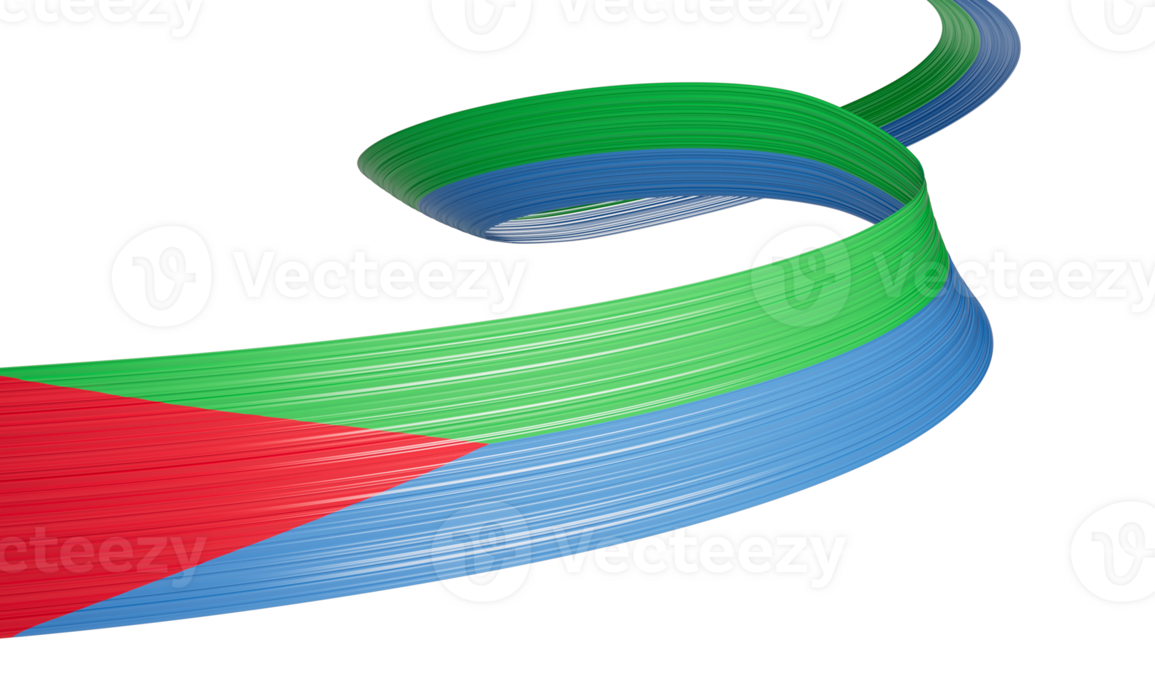 3d bandera de eritrea 3d ondulado brillante eritrea cinta, 3d ilustración png