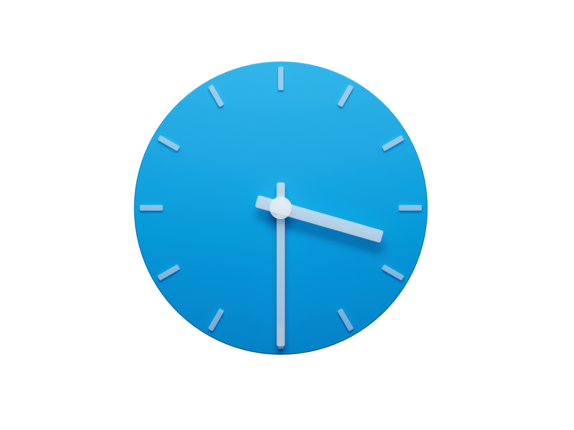 minimal-clock-time-half-past-3-o-clock-or-three-thirty-3d-illustration