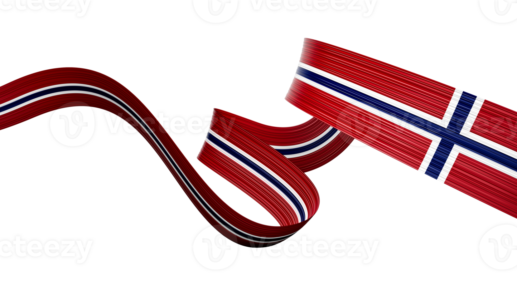3d Flag Of Norway Country 3d Wavy Shiny Norway Ribbon, 3d illustration png
