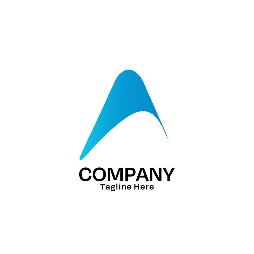 Letter A Logo with Minimal Style vector