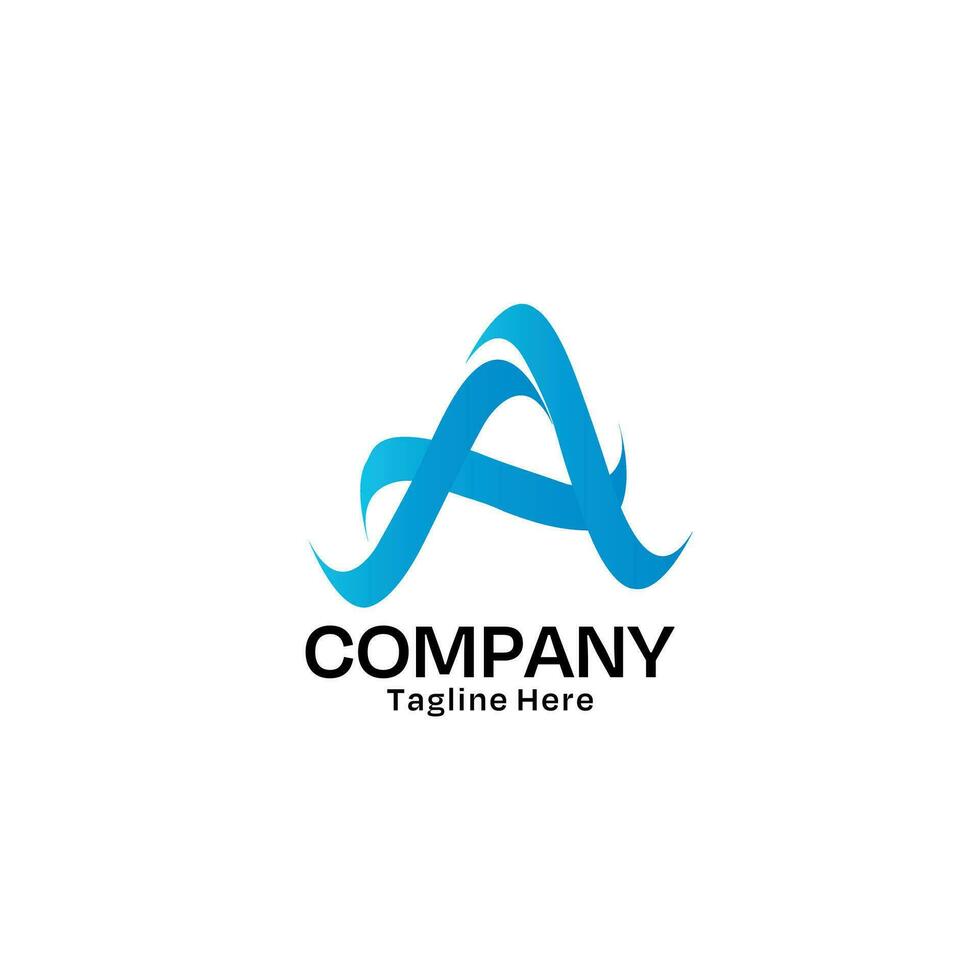 Letter A Logo with Minimal Style vector