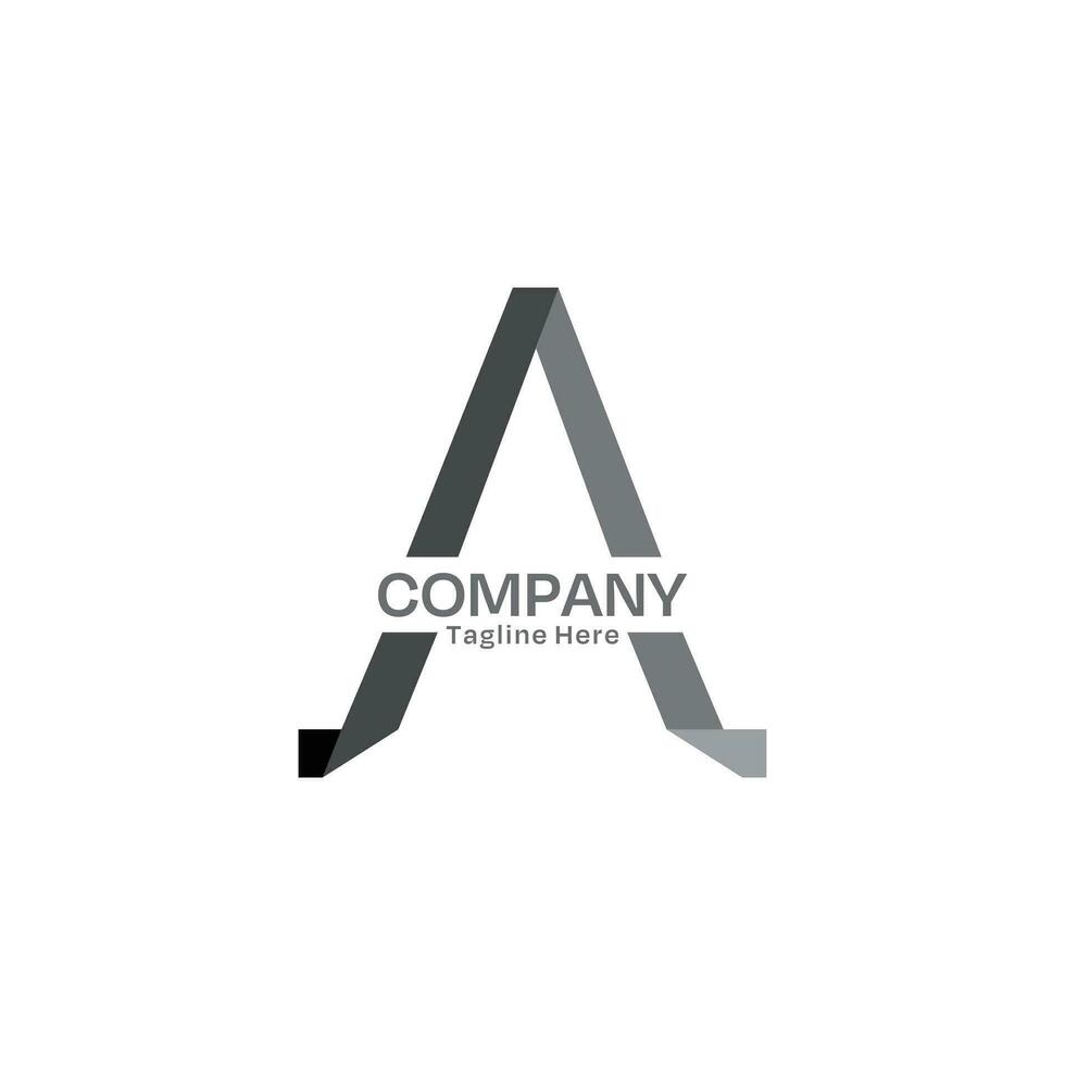 Letter A Logo with Minimal Style vector