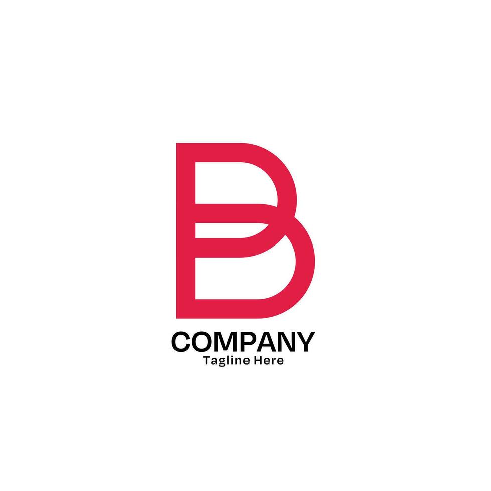 Letter B Logo Design with Minimalist Style for Company and Business vector