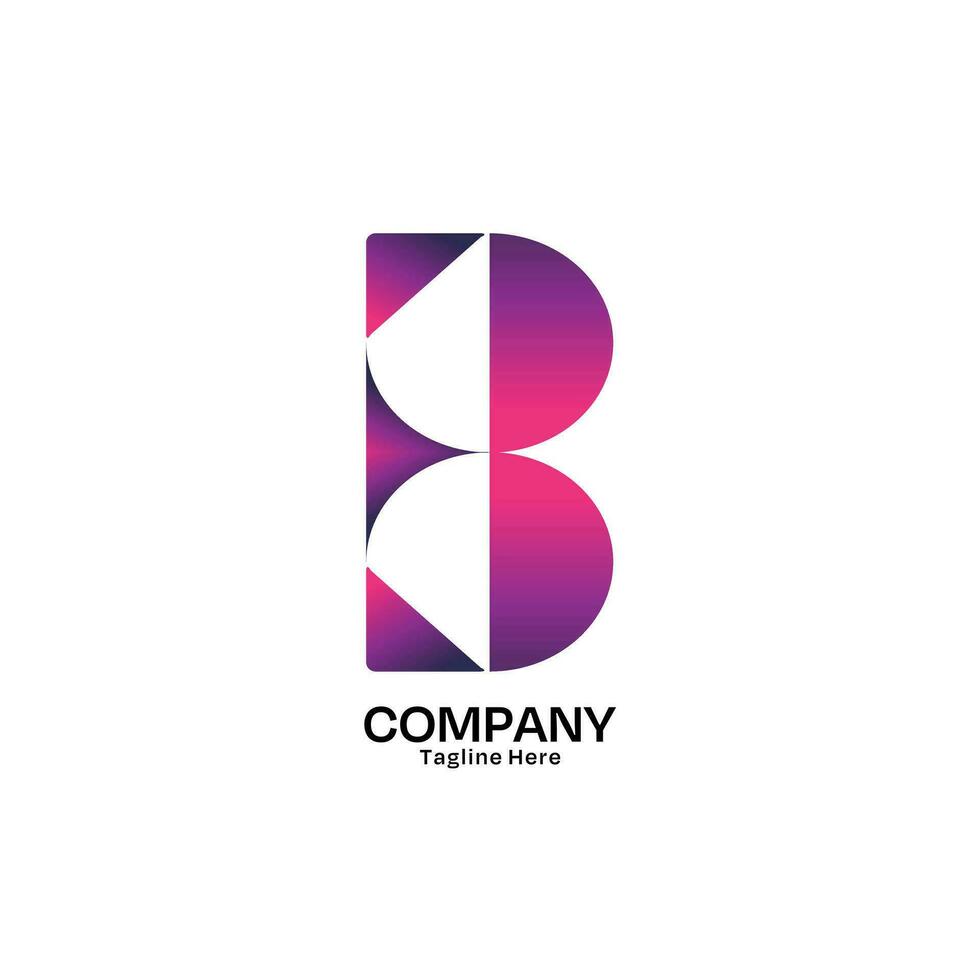 Letter B Logo Design with Minimalist Style for Company and Business vector