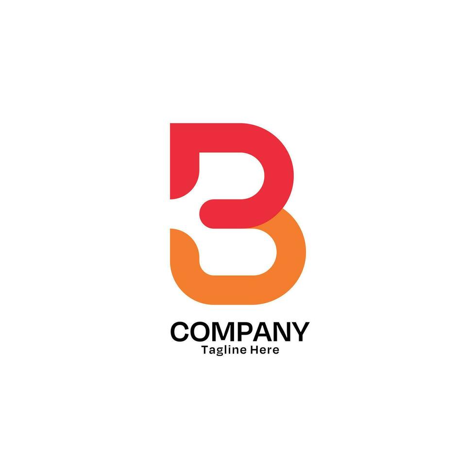 Letter B Logo Design with Minimalist Style for Company and Business vector