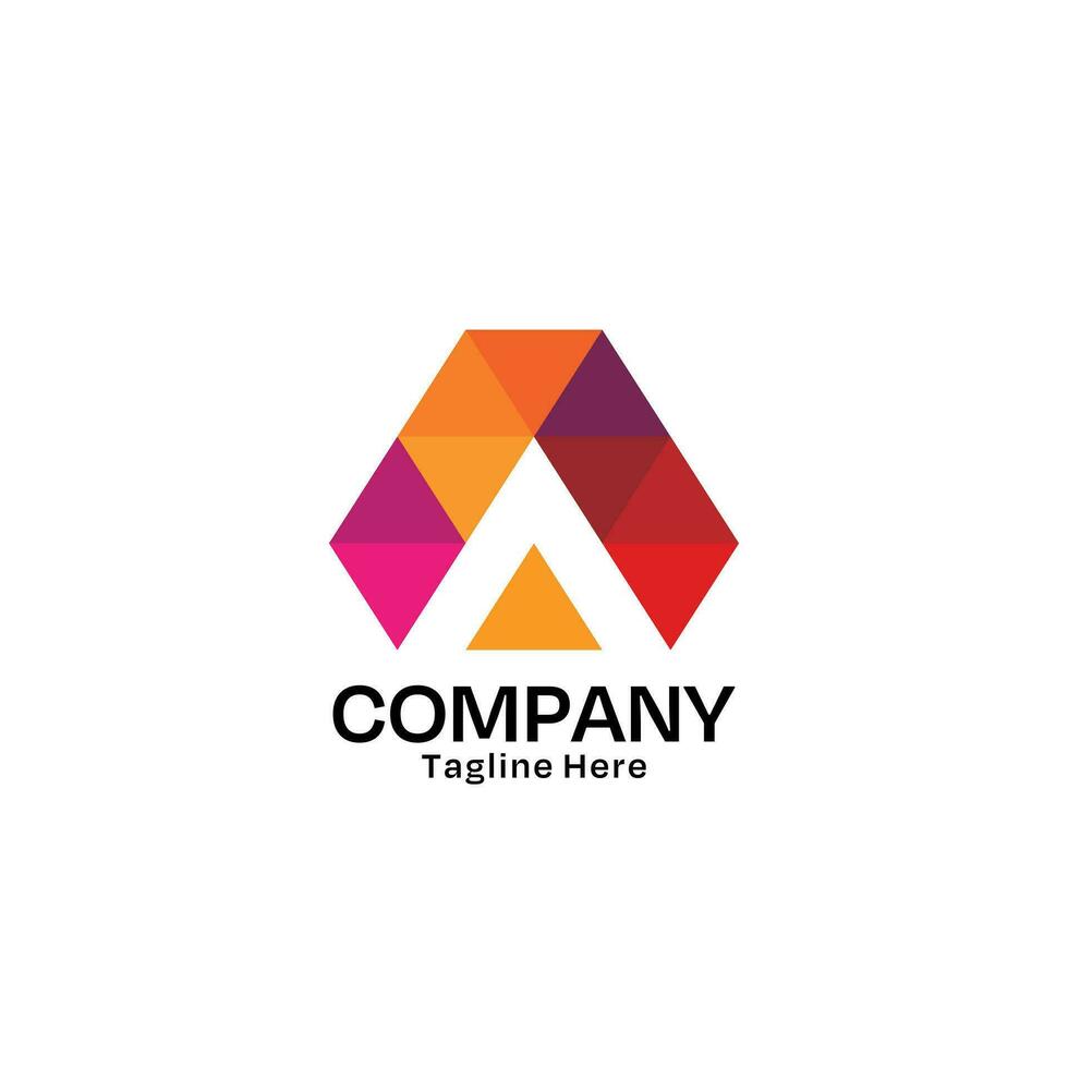 Letter A Logo with Minimal Style vector