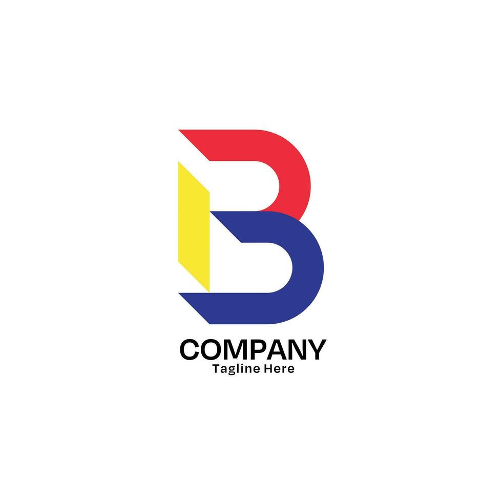 Letter B Logo Design with Minimalist Style for Company and Business vector