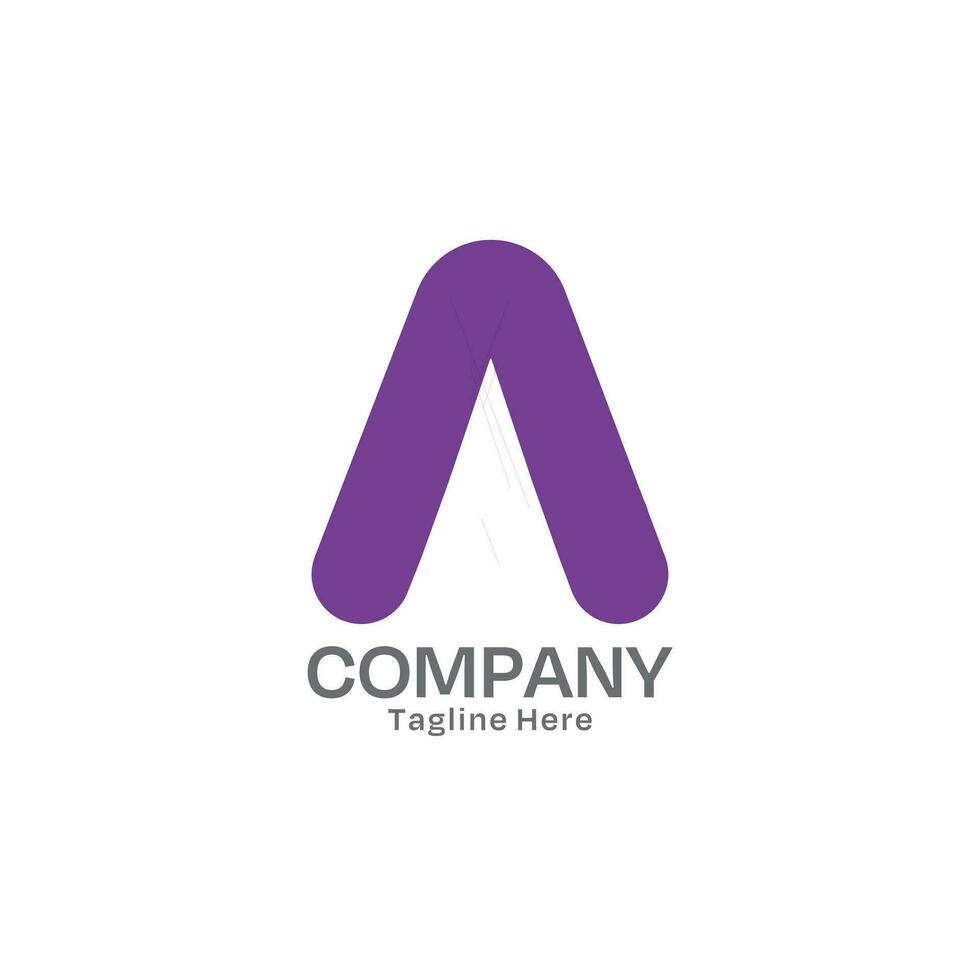 Letter A Logo with Minimal Style vector