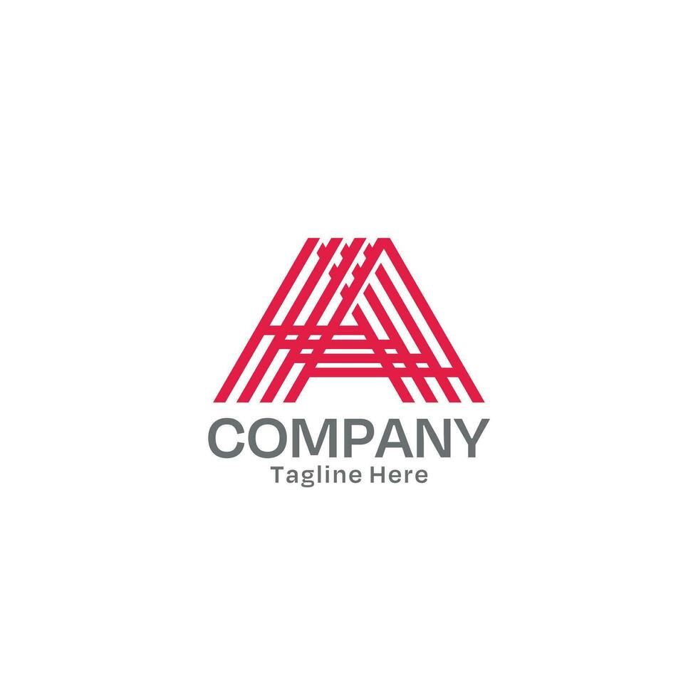 Letter A Logo with Minimal Style vector