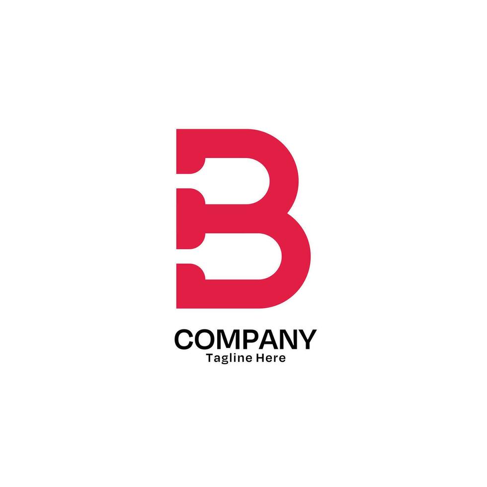 Letter B Logo Design with Minimalist Style for Company and Business vector
