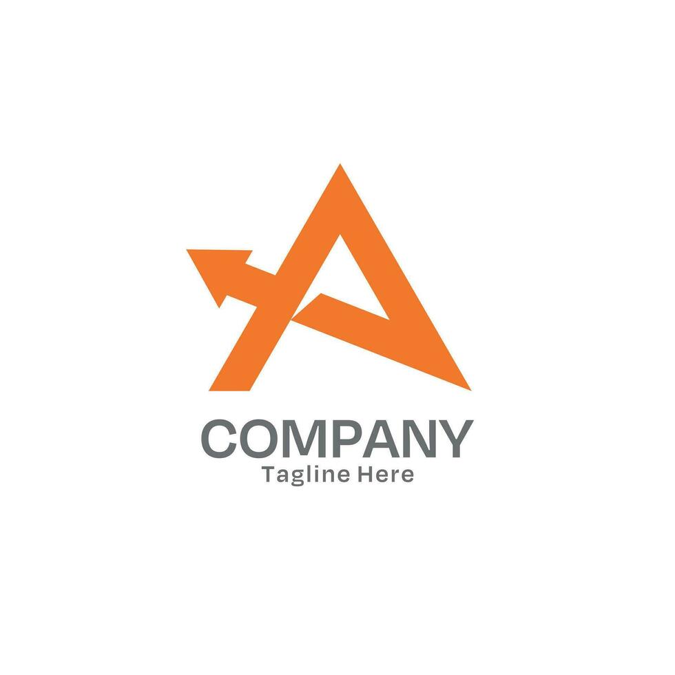 Letter A Logo with Minimal Style vector