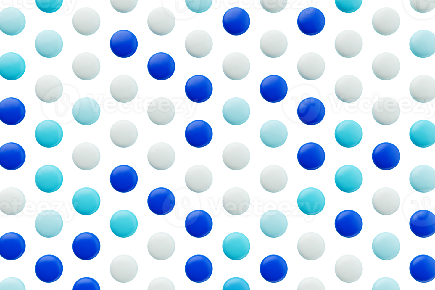 Seamless pattern of Chocolate candy coated in blue and white 3d illustration png