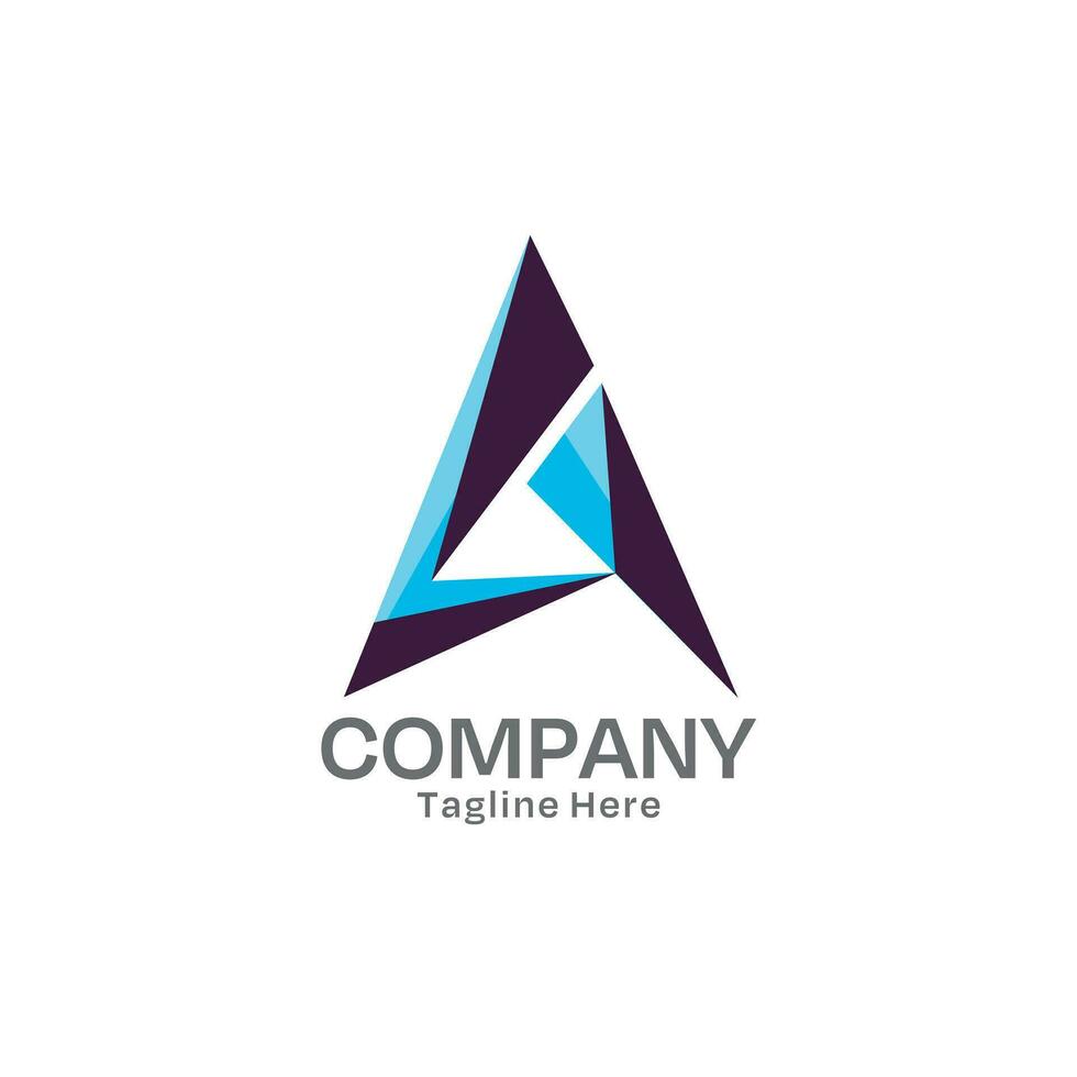 Letter A Logo with Minimal Style vector