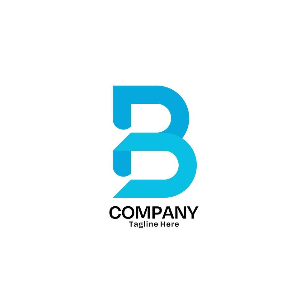 Letter B Logo Design with Minimalist Style for Company and Business vector