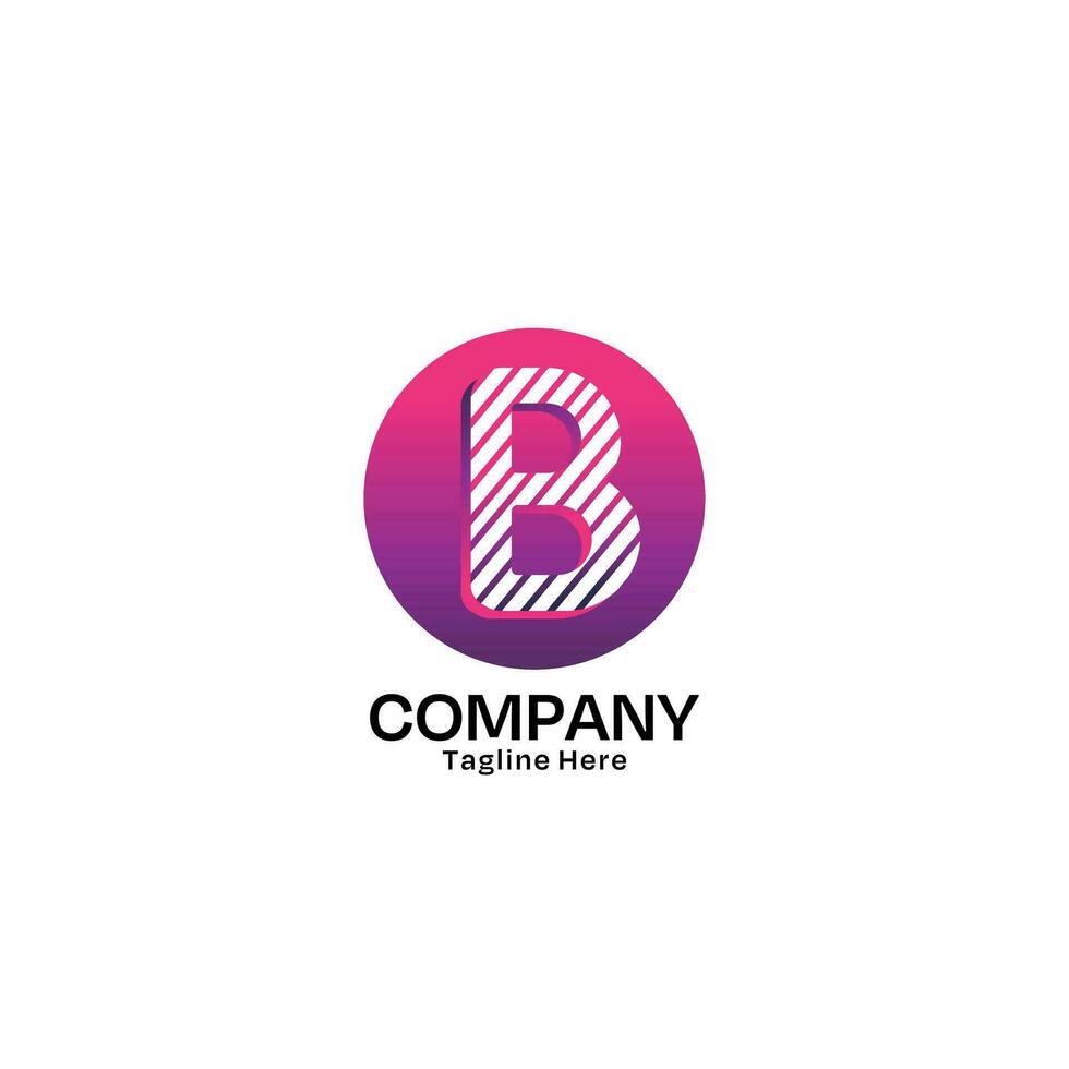 Letter B Logo Design with Minimalist Style for Company and Business vector