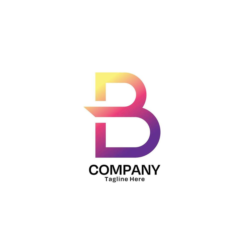 Letter B Logo Design with Minimalist Style for Company and Business vector