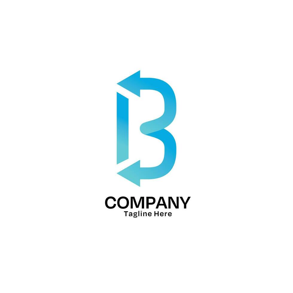 Letter B Logo Design with Minimalist Style for Company and Business vector