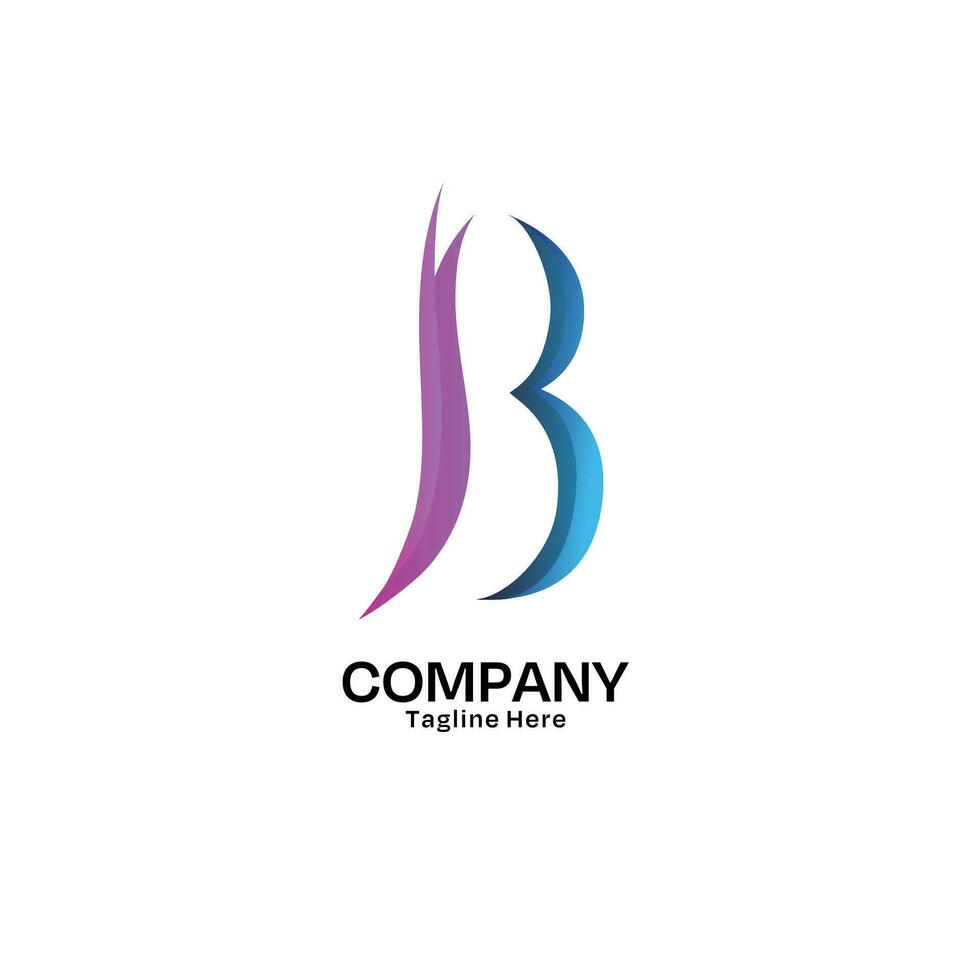 Letter B Logo Design with Minimalist Style for Company and Business vector