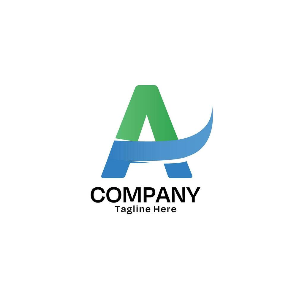 Letter A Logo with Minimal Style vector