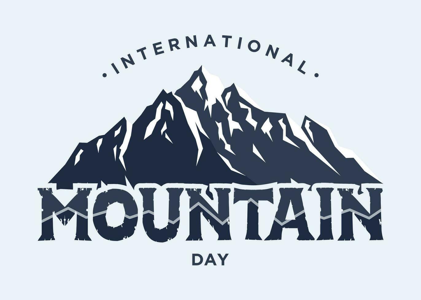 Design vector snow mountain for International Mountain Day