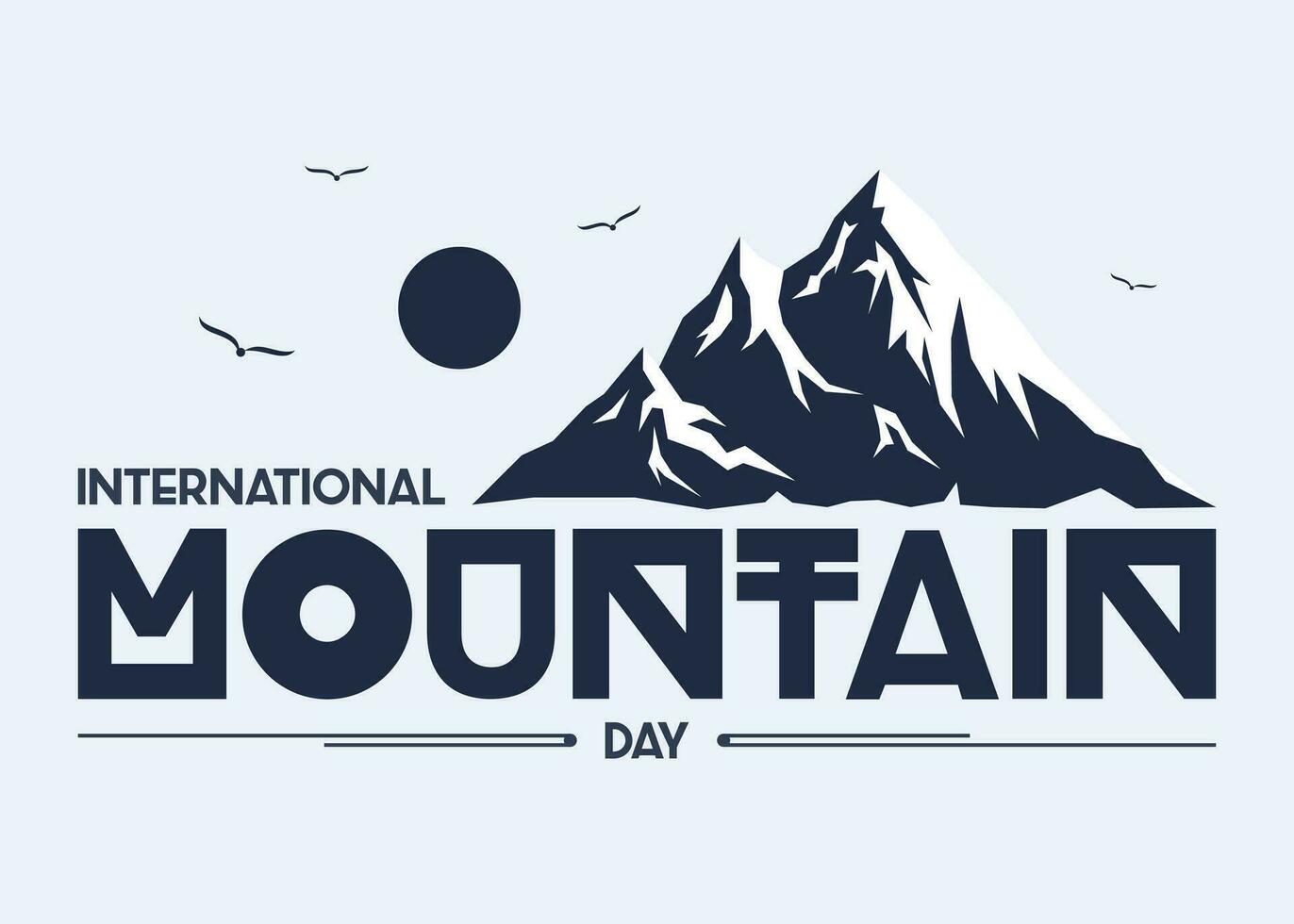 Design vector silhouette mountain for International Mountain Day