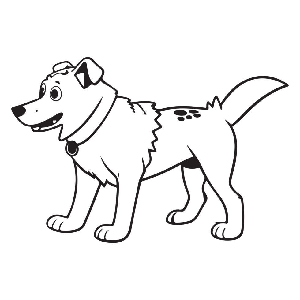 Simple and cute silhouette of Beagle dog, transparent png