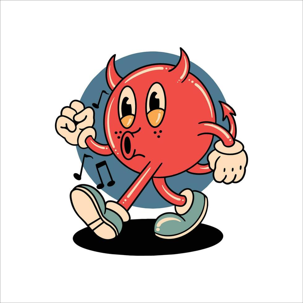 travieso diablo dibujos animados diseño vector