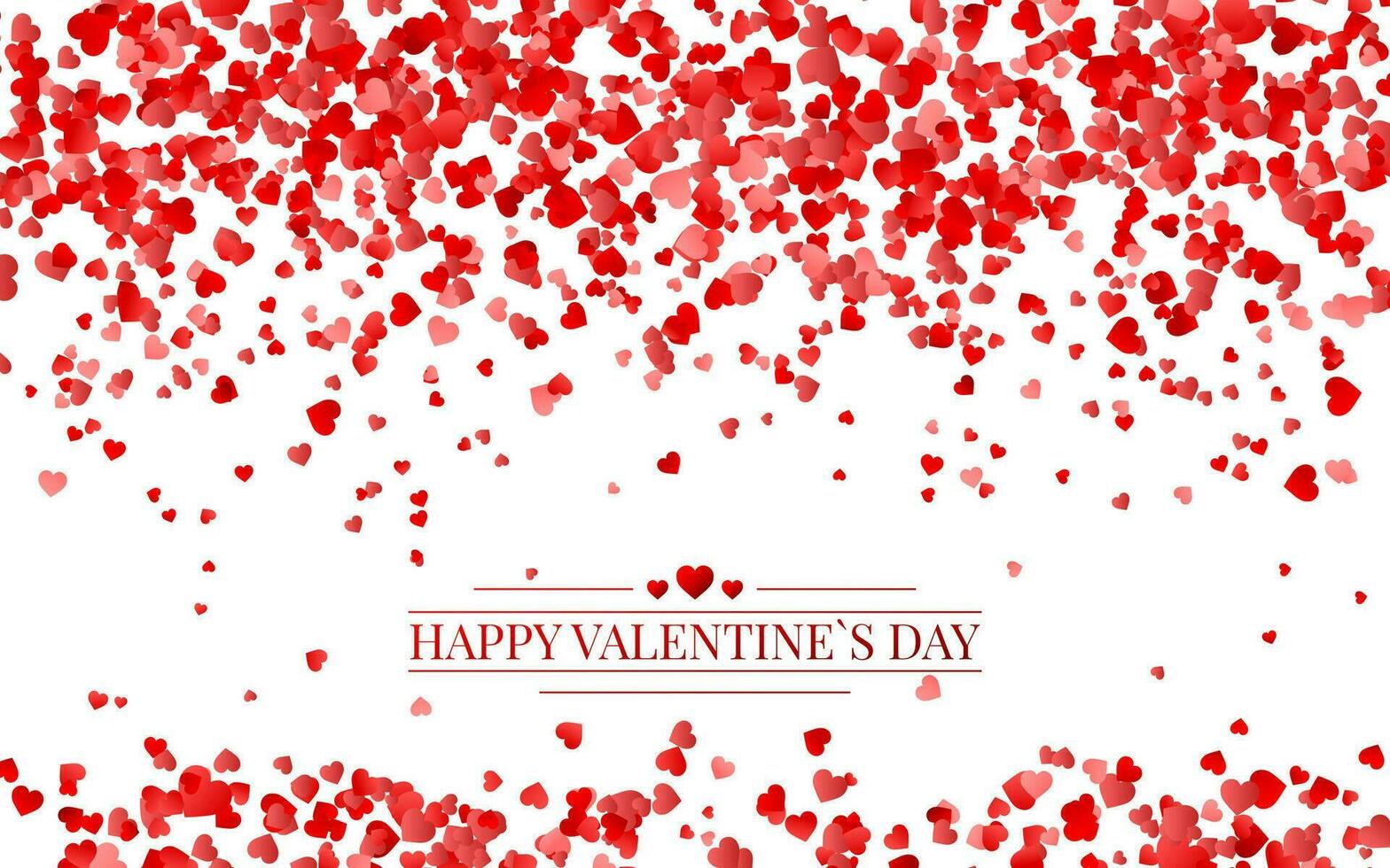 Vector realistic isolated heart confetti on the transparent background for decoration and covering. Concept of Happy Valentine's Day, wedding and anniversary