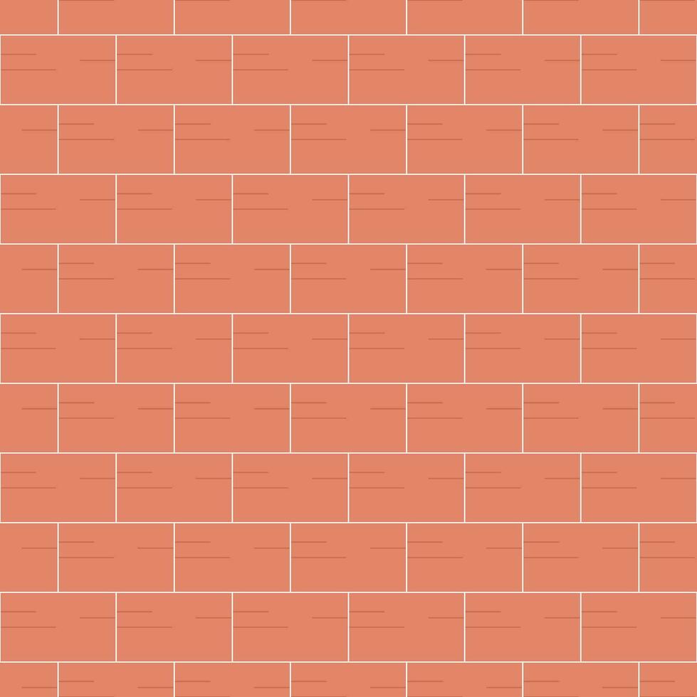 Red brick texture wall background. Seamless background. Vector Illustration.