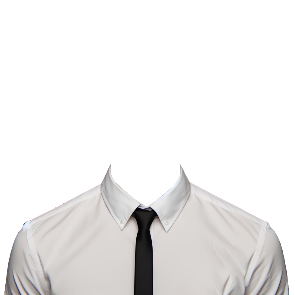 AI generated ID photo of man in white shirt on transparent background ...