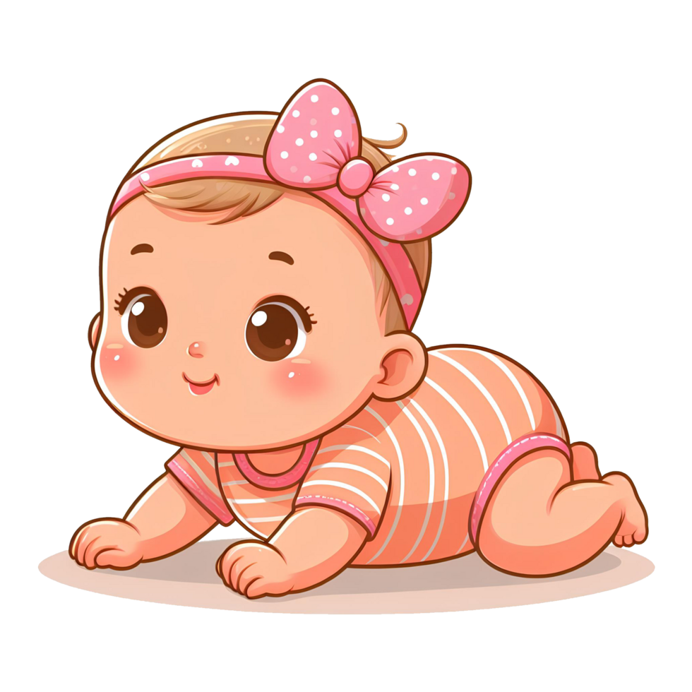 AI generated cute children characters - cartoons on transparent background png