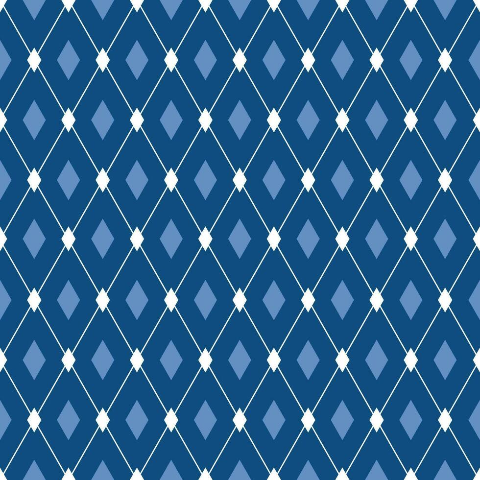 Vector seamless male pattern. Blue diamonds abstract background. For fabric print, wallpaper design, backdrop
