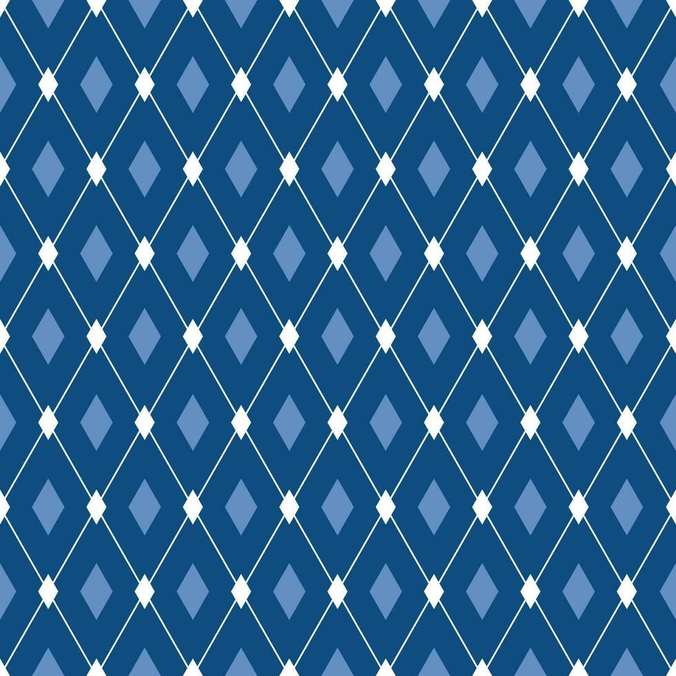 Vector seamless male pattern. Blue diamonds abstract background. For fabric print, wallpaper design, backdrop