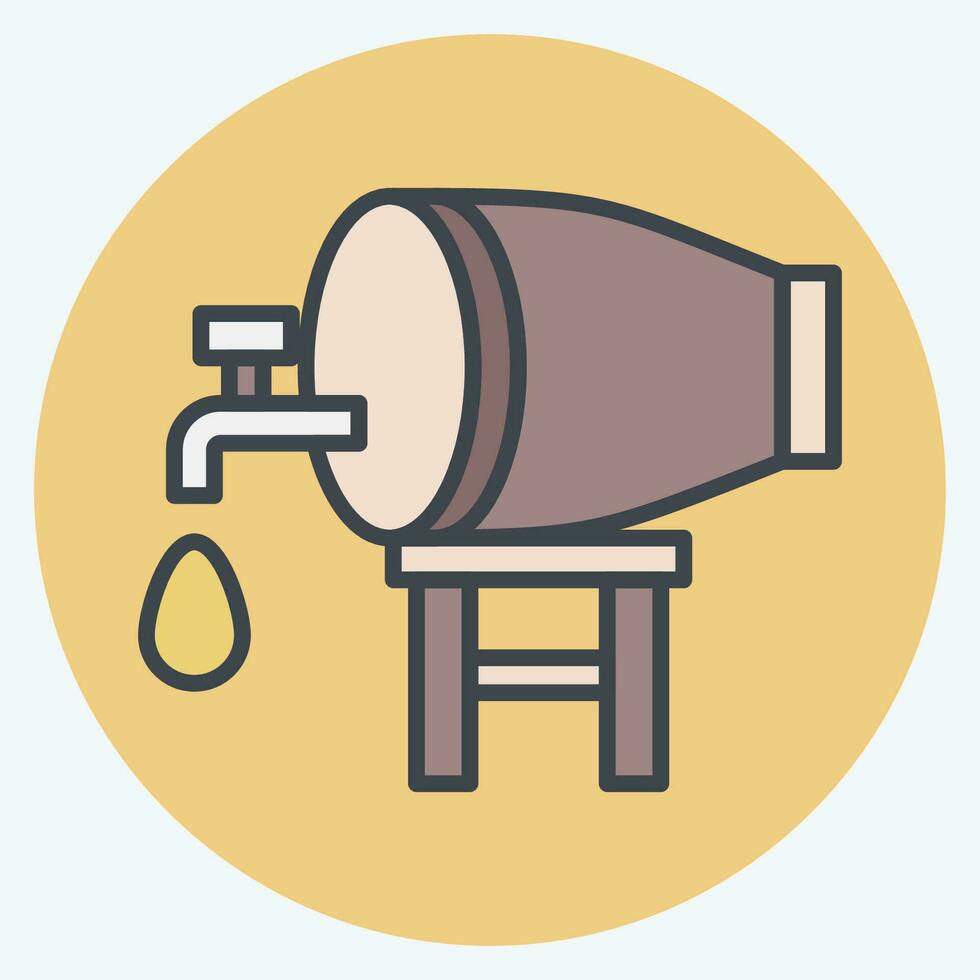 Icon Wine Making. related to Spain symbol. color mate style. simple design editable. simple illustration vector