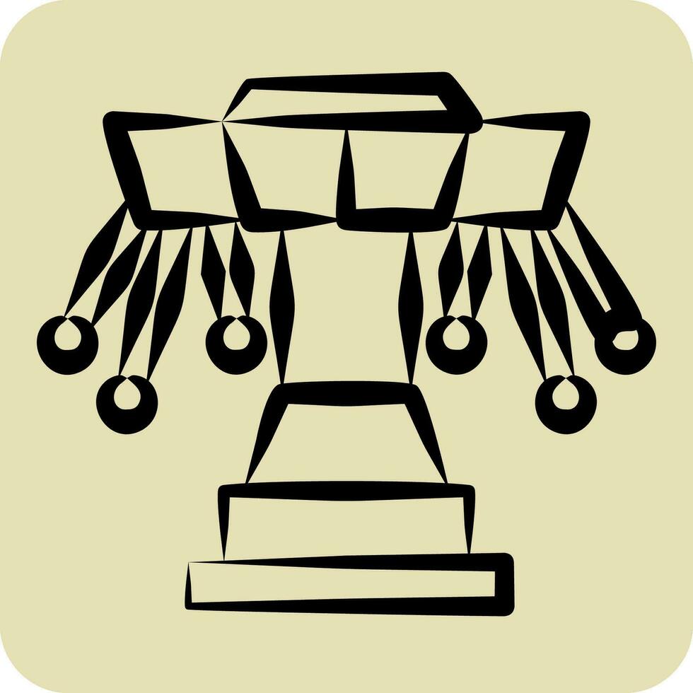 Icon Amusement Park. related to Spain symbol. hand drawn style. simple design editable. simple illustration vector