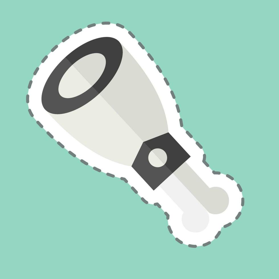 Sticker line cut Meat Bison. related to Spain symbol. simple design editable. simple illustration vector