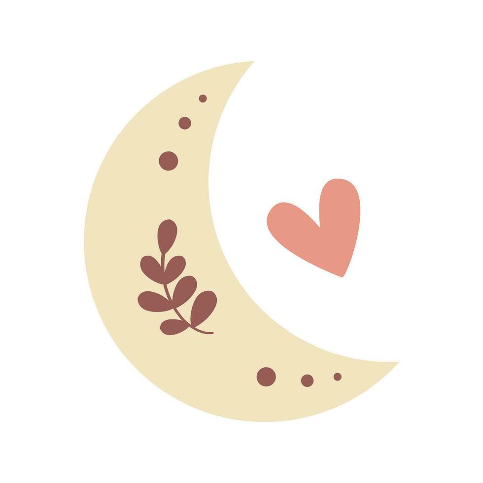 a heart with dots around it in the center of a sun valentine boho pastel cupid love vector