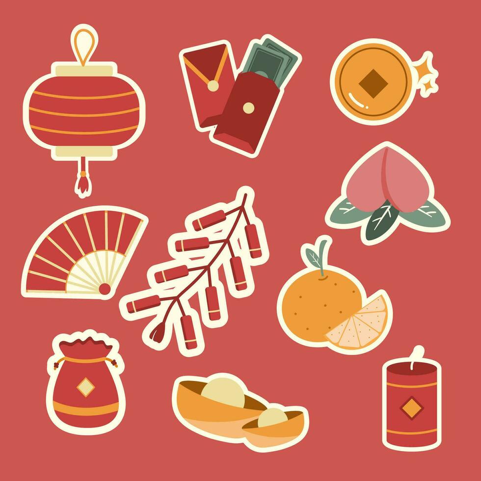 a sticker of a coin with a diamond on it lunar new year chinese imlek gong xi fa cai vector