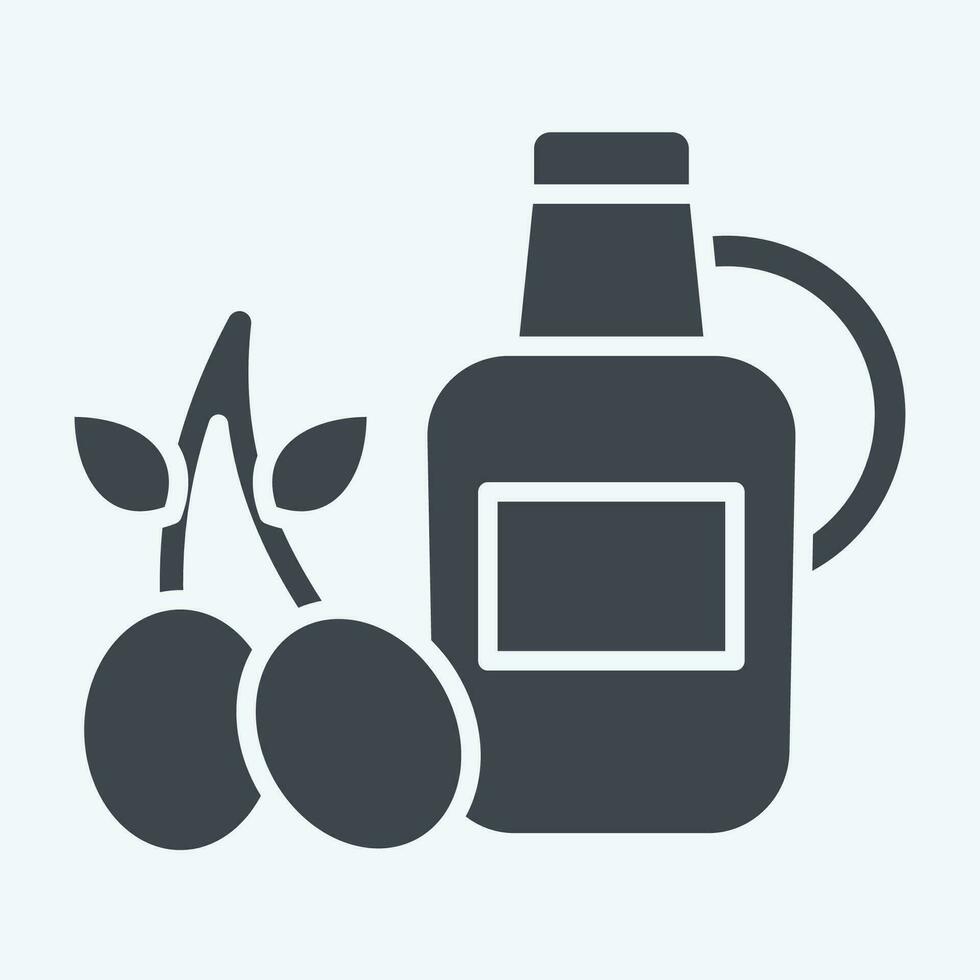 Icon Olive Oil. related to Spain symbol. glyph style. simple design editable. simple illustration vector