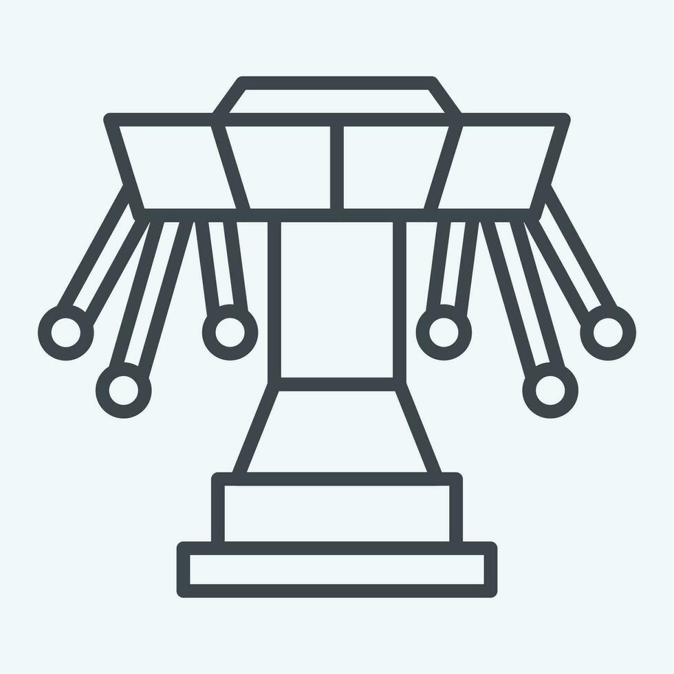 Icon Amusement Park. related to Spain symbol. line style. simple design editable. simple illustration vector