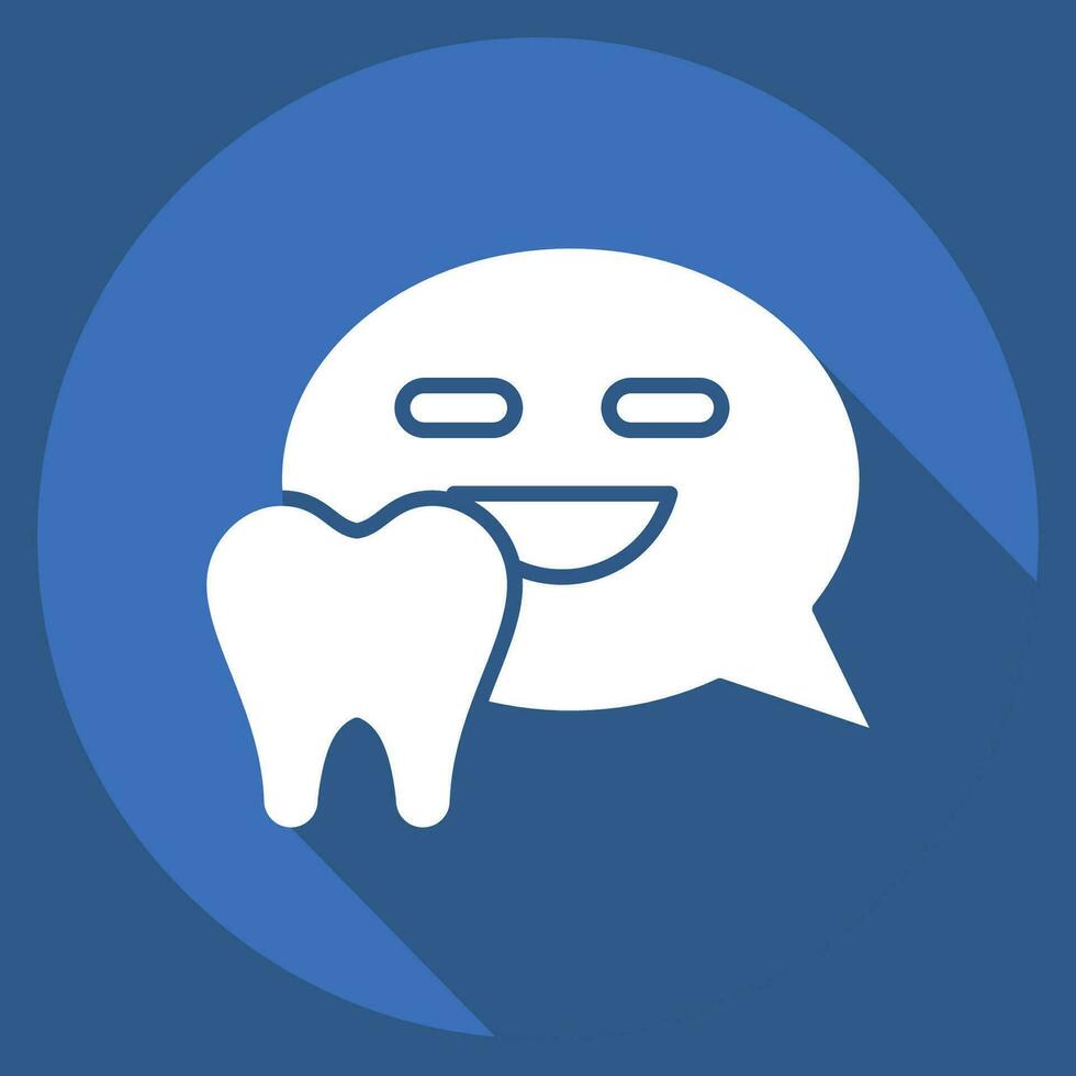 Icon Forum. related to Dental symbol. long shadow style. simple design editable. simple illustration vector