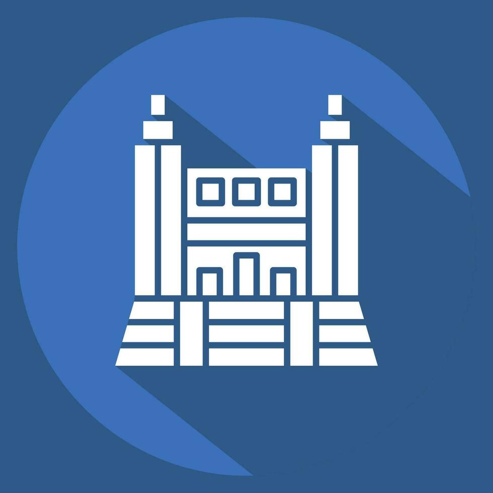 Icon Museo Peina Sofia. related to Spain symbol. long shadow style. simple design editable. simple illustration vector