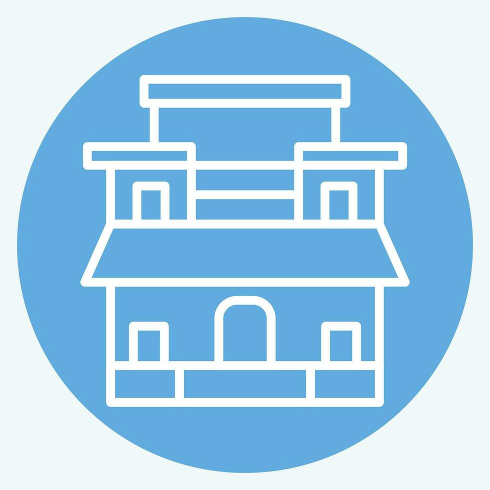 Icon Alhambra. related to Spain symbol. blue eyes style. simple design editable. simple illustration vector
