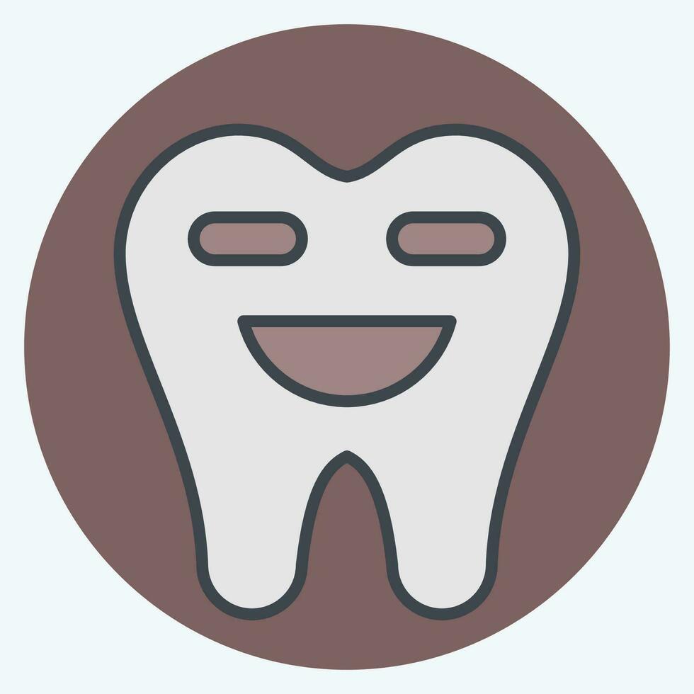 icono dental limpieza. relacionado a dental símbolo.color compañero estilo. sencillo diseño editable. sencillo ilustración vector