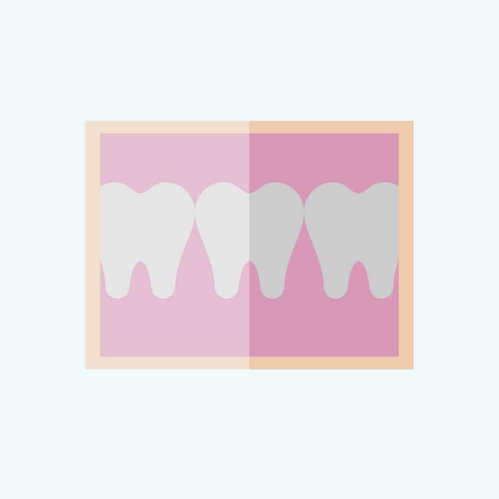 Icon Dental Imaging. related to Dental symbol. flat style. simple design editable. simple illustration vector