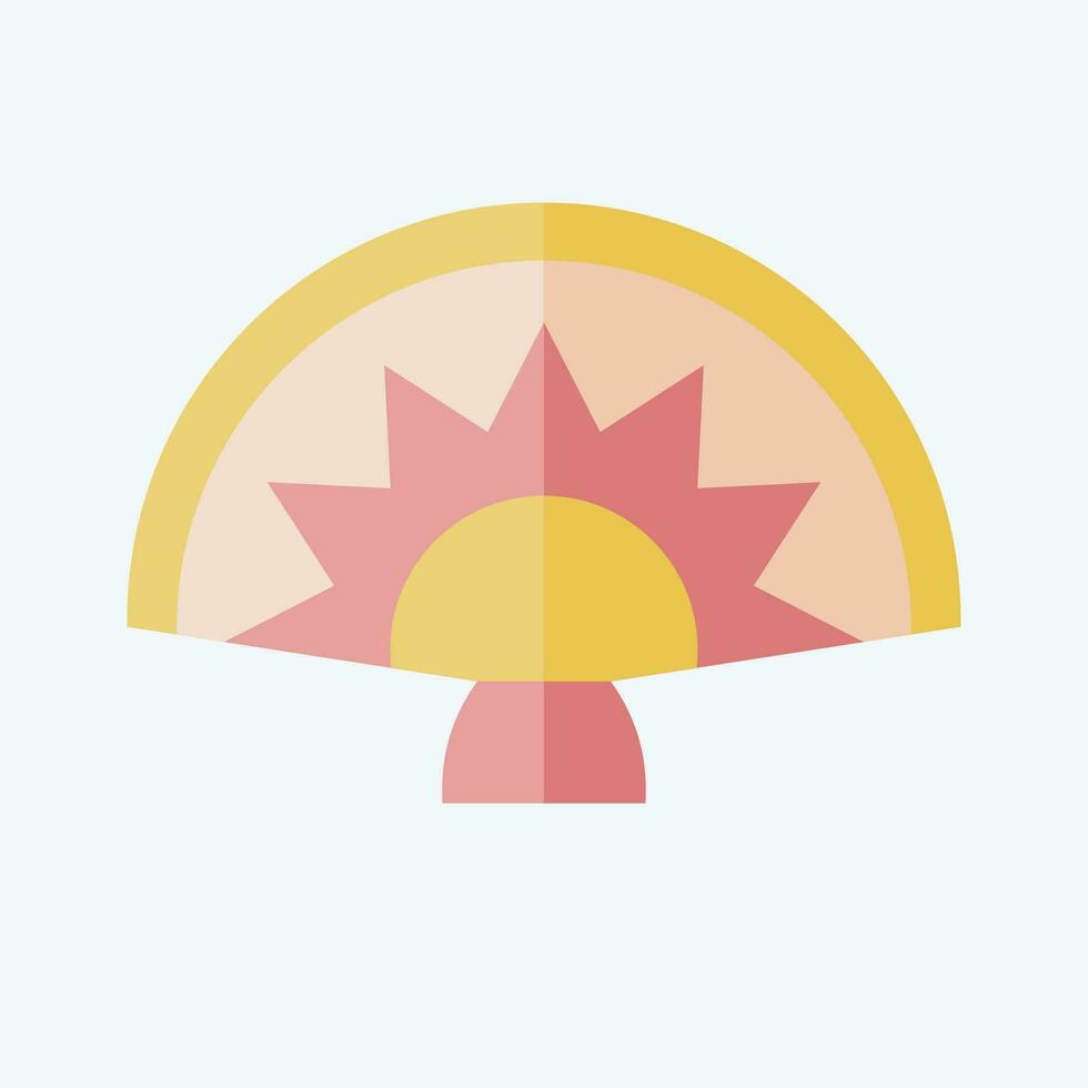 Icon Handheld Fan. related to Spain symbol. flat style. simple design editable. simple illustration vector