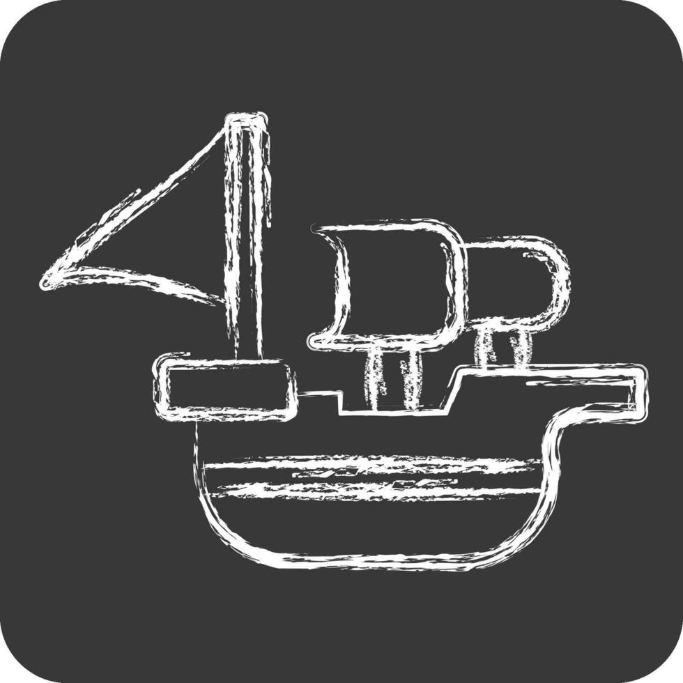 Icon Spanish Ship. related to Spain symbol. chalk Style. simple design editable. simple illustration vector