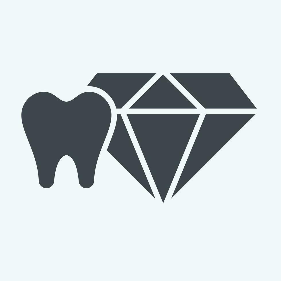 icono diente joyas. relacionado a dental símbolo. glifo estilo. sencillo diseño editable. sencillo ilustración vector